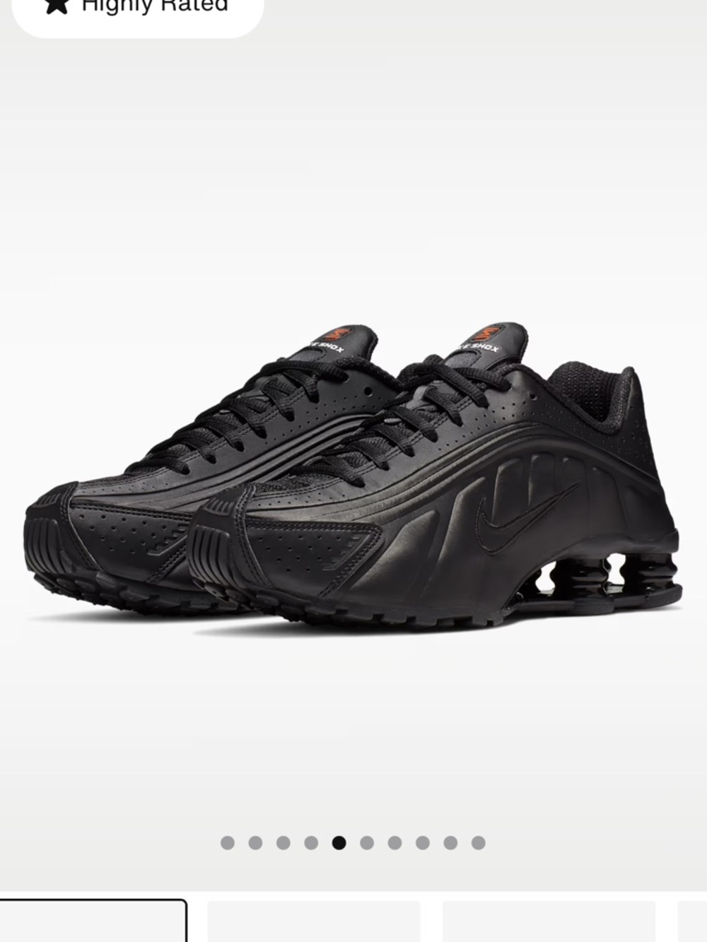 Nike Shox R4 Sneakers in black